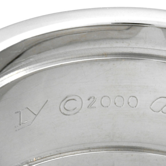 Cartier C2 Ring #50 18KWG 11.2g 2C White Gold Women's - Picture 5 of 7